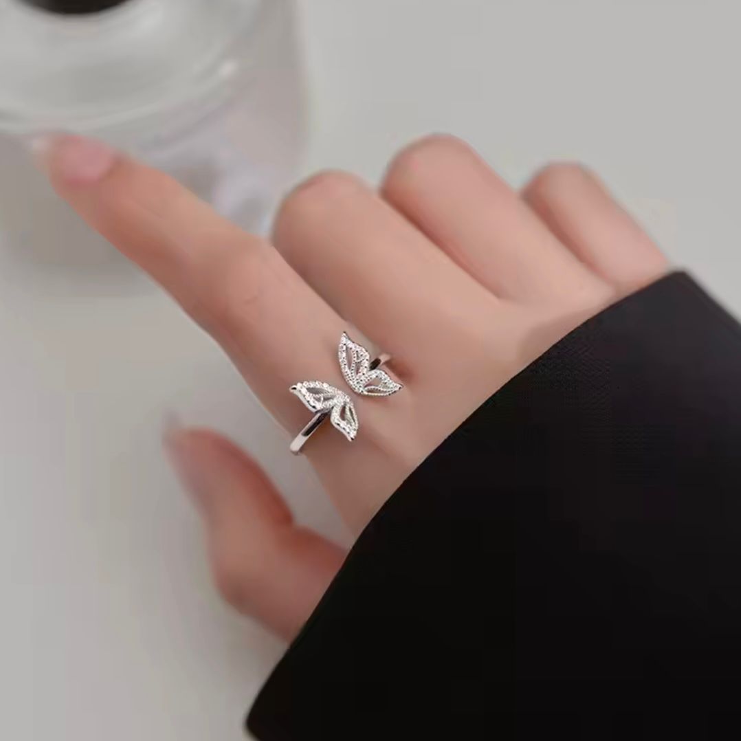 Elegant Butterfly Crystal Ring