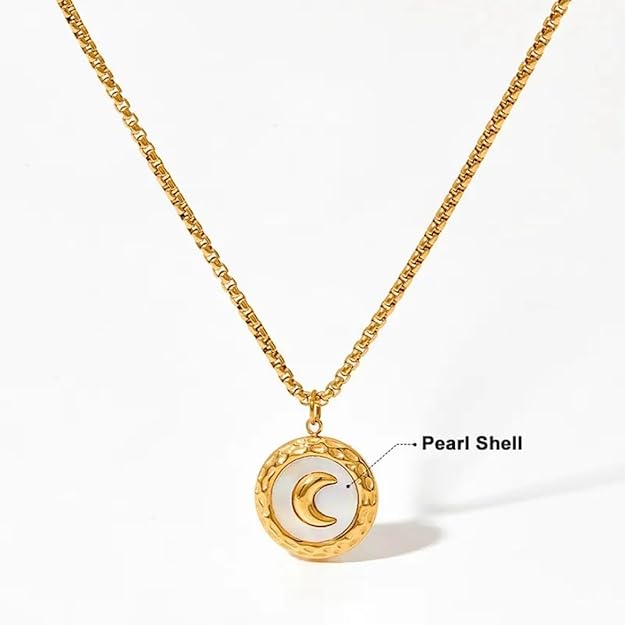 Moon Crystal Pendant Necklace