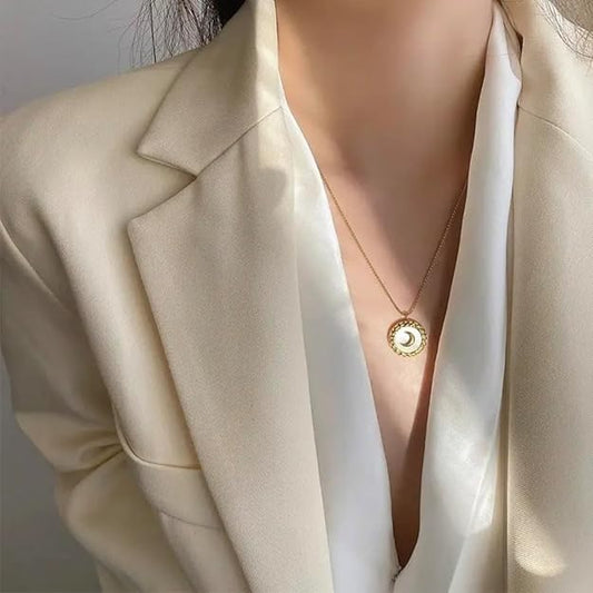 Moon Crystal Pendant Necklace