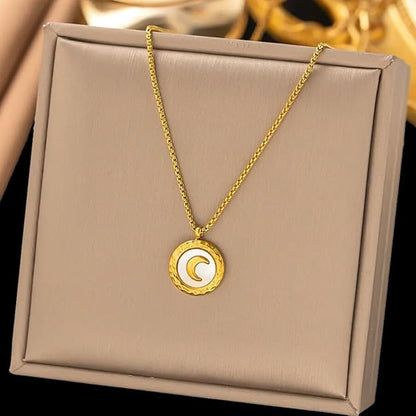 Moon Crystal Pendant Necklace