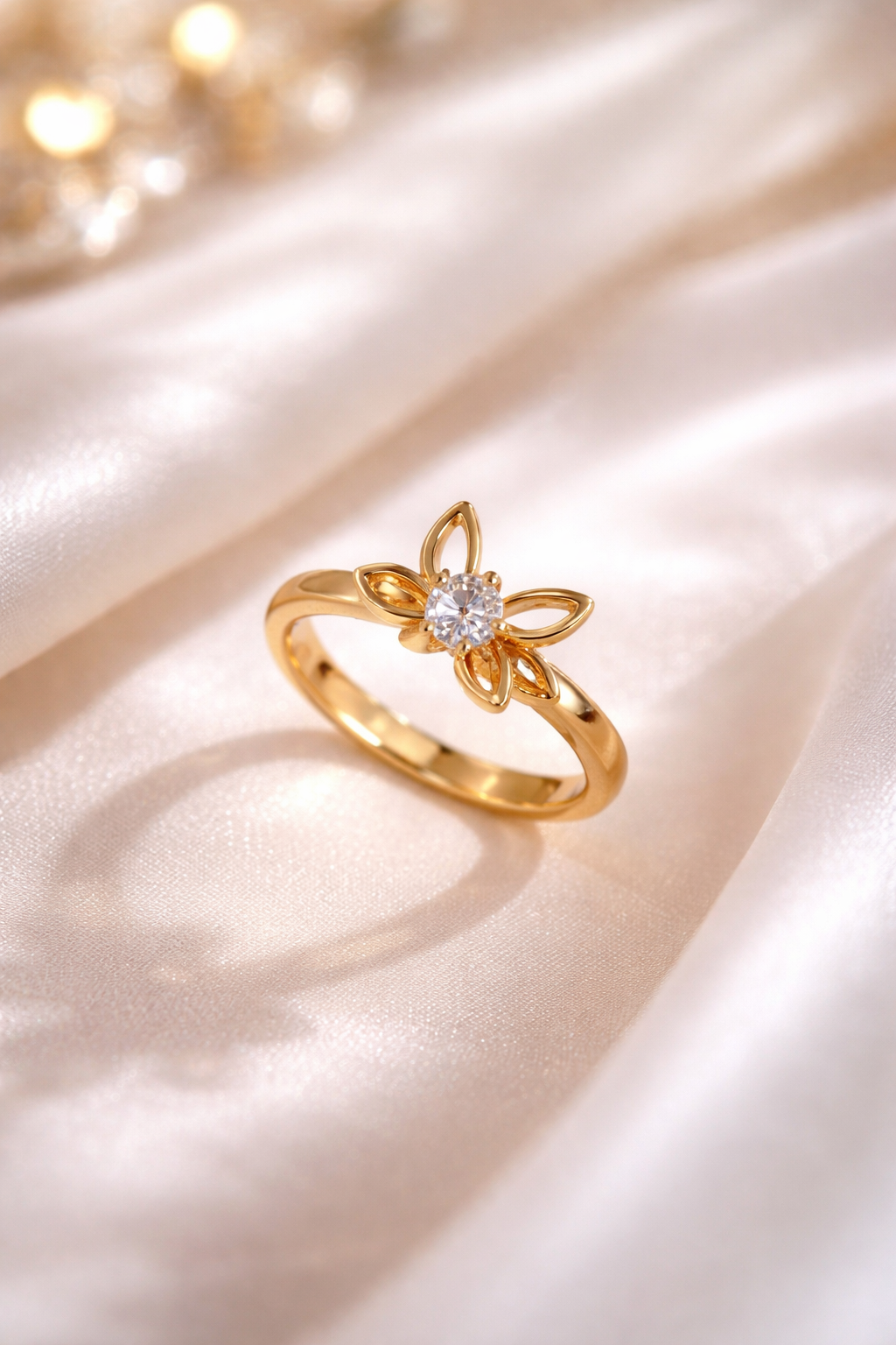 Elegant Flower Diamond Ring
