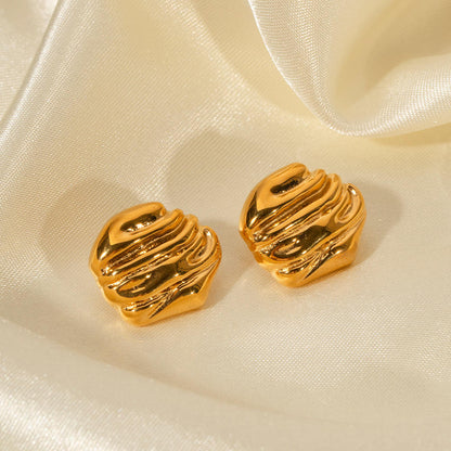 JASSA Statement Gold & Enamel Stud Earrings Combo (Pack of 3 Pairs)
