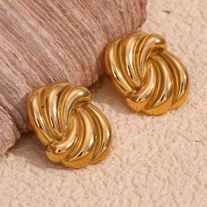 JASSA Statement Gold & Enamel Stud Earrings Combo (Pack of 3 Pairs)