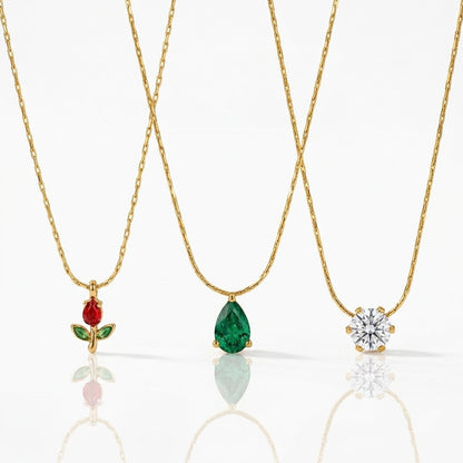 Jassa Combo of 3 Anti Tarnish Minimal Necklaces