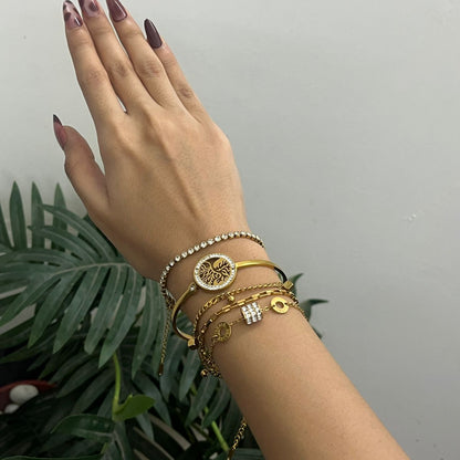 Tree of Life 4-Piece Golden Bracelet Combo
