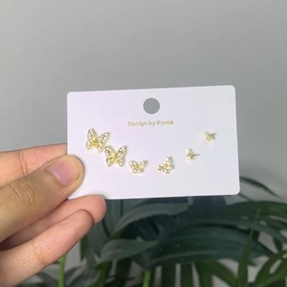 Butterfly Stud Earring Set