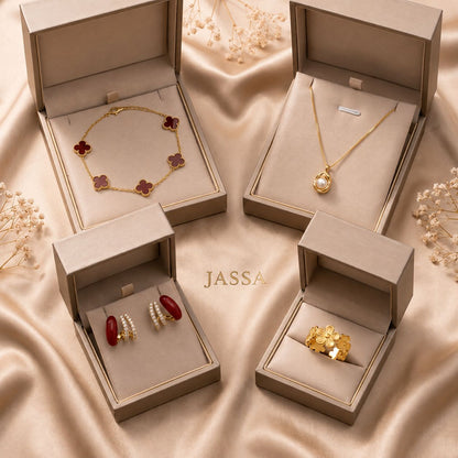 Elegant Gold & Red Jewelry Collection