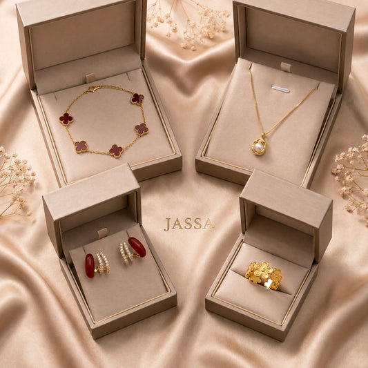Elegant Gold & Red Jewelry Collection