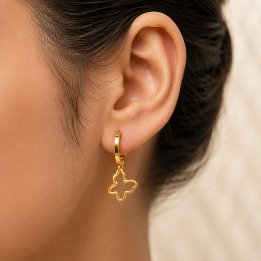 Gold-Tone Evil Eye & Celestial Charm Earring Set
